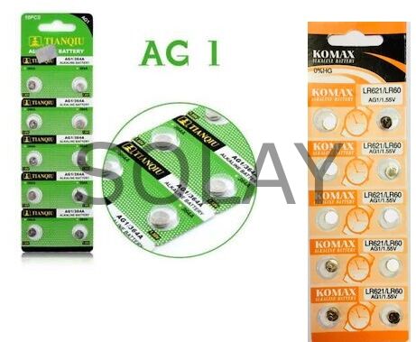 Buton Pil - Saat Lazer Hesap Makinesi Pili 10lu Paket  AG1 LR621/LR60 1.55V