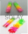 150 Adet Renkli Rainbow Lastik Toka Cimcime Tokası