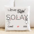 I Love You Kişiye Özel Yastık Kılıfı Pi160
