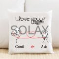 I Love You Kişiye Özel Yastık Kılıfı Pi159