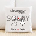 I Love You Kişiye Özel Yastık Kılıfı Pi154