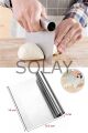 2li Set Hamur Şekillendirici Eğik Pasta Spatulası +Metal Hamur Kesici Kazıyıcı Spatula