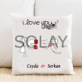 I Love You Kişiye Özel Yastık Kılıfı Pi153