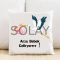 Bebek Geliyor Kişiye Özel Yastık Kılıfı Pi129
