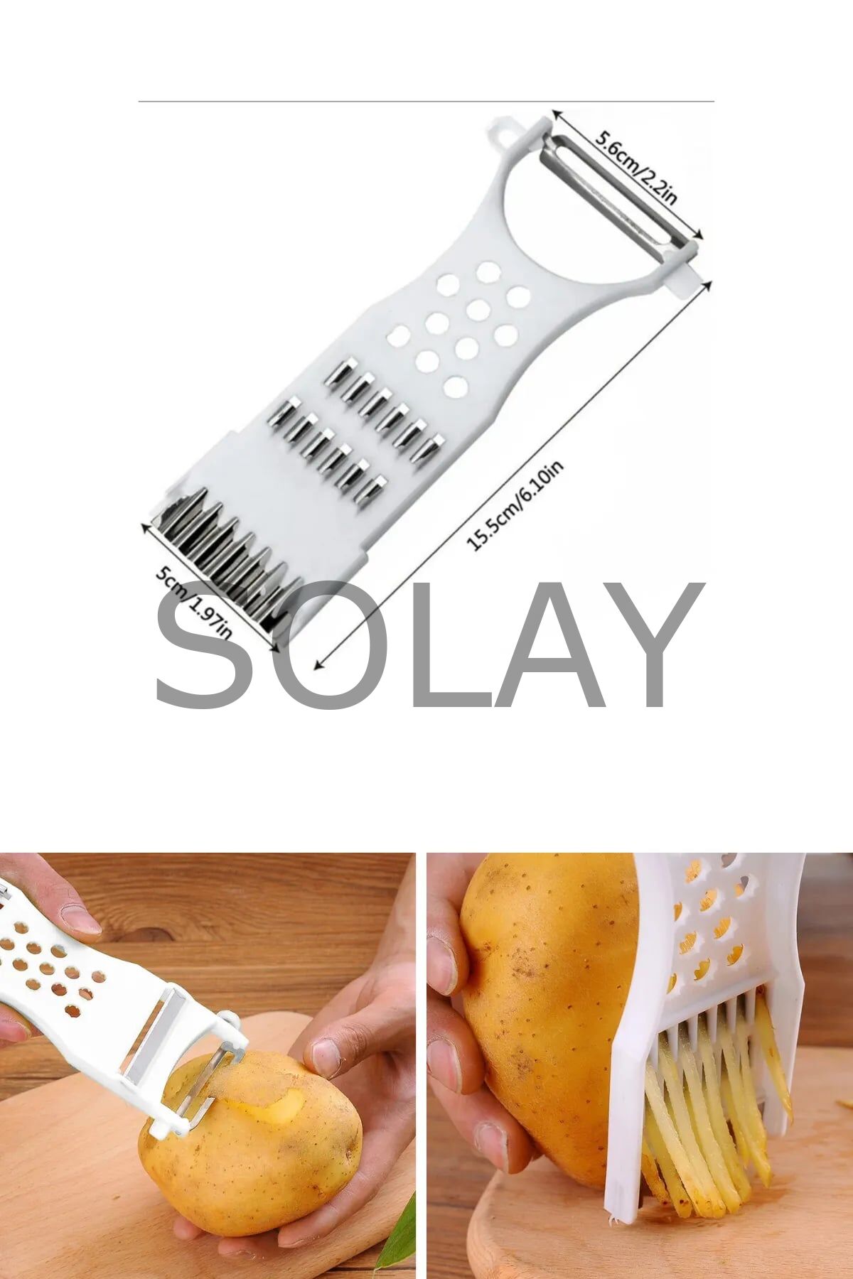 Rende Soyacak 5 Fonksiyonlu Sebze Meyve Soyucu Patates Havuç Salatalık Zencefil Doğrayıcı