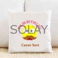 Yılın Bıyıklısı Kişiye Özel Yastık Kılıfı Pi71