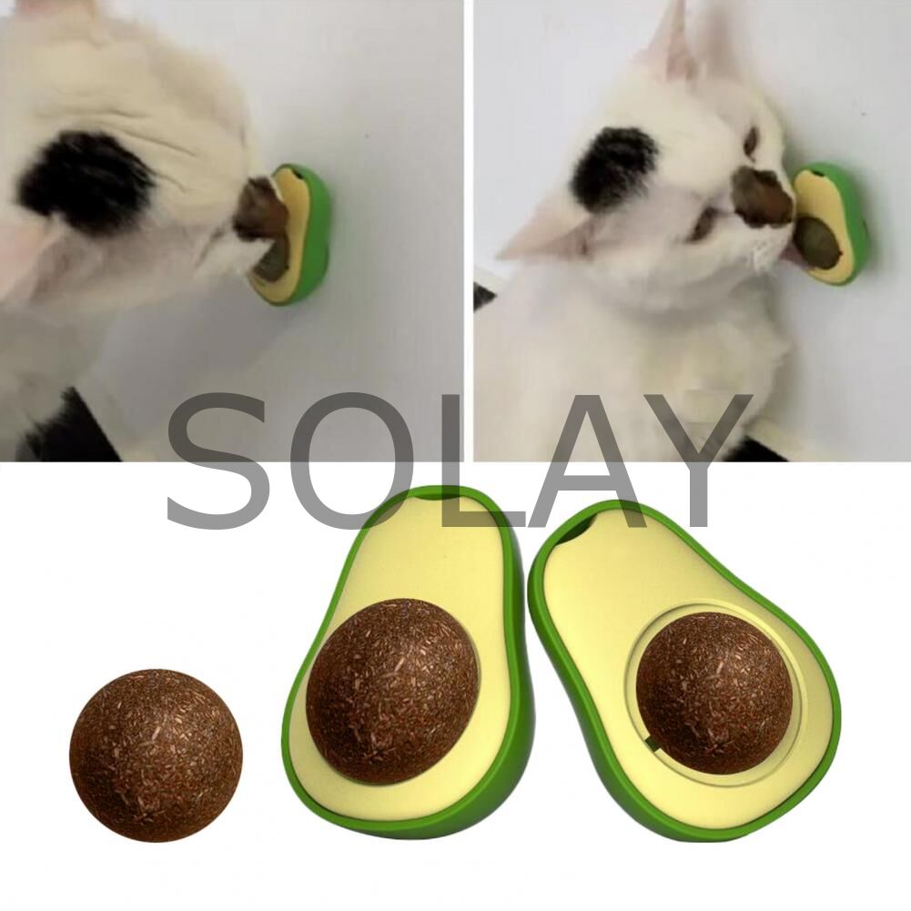 Avokado Dönen Kedi Nanesi Cat Oyun Topu Doğal Kedi Oyuncağı