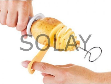 Spiral Patates Dilimleyici Aparat Çubukta Patates Cips Yapma