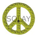 Kedi Köpek Diş Temizleyici Kaşıyıcı Sert Silikon Tırtıklı Yüzeyli Pet Oyuncağı Peace Bone
