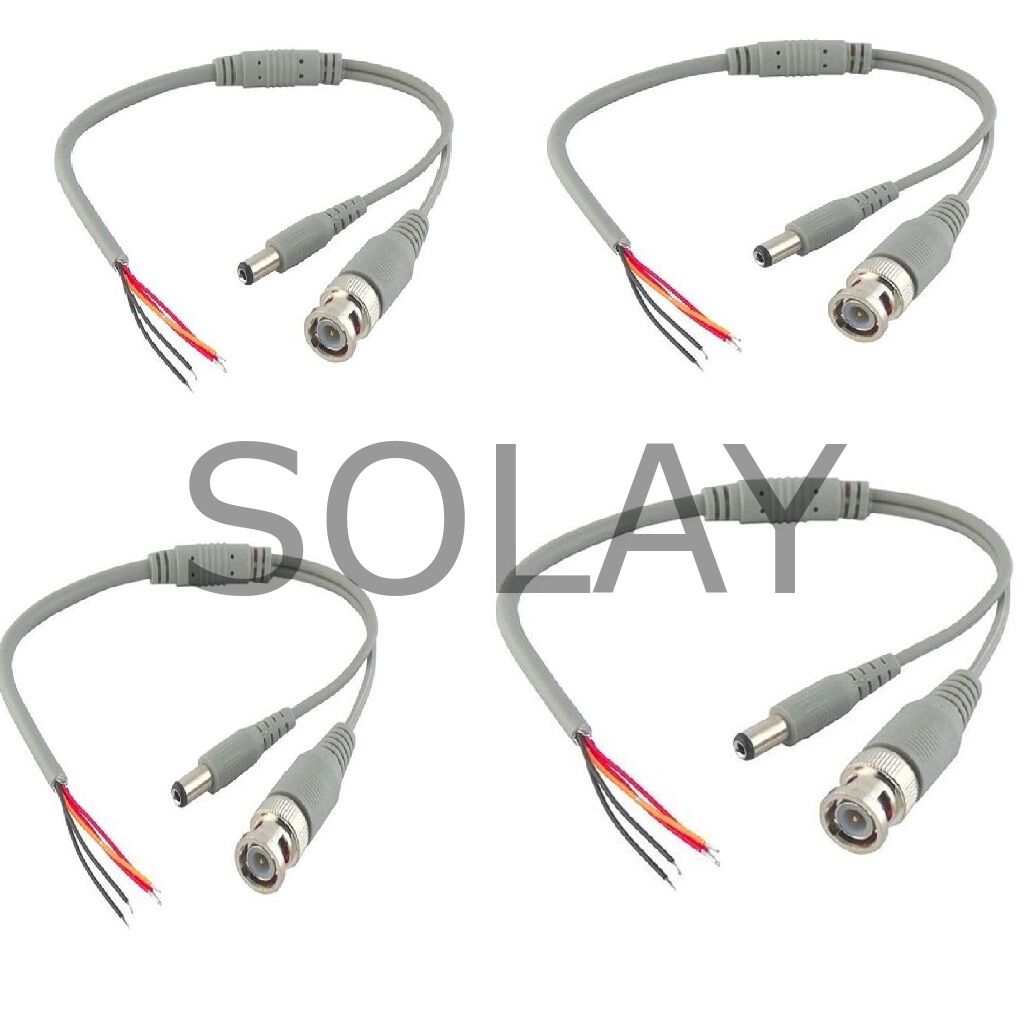 5 Li Set Güvenlik Kamerası İçin Hazır BNC + Power Jack Soket Kablo