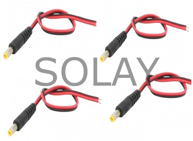 5 Adet Güvenlik Kamerası 12V DC Erkek Power Jack DC Jak Kablo Bağlantı Kablosu