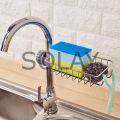 Tek Katlı  Metal Lavabo Rafı Organizer Musluğa Sabitlenir Askılı