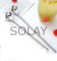 Paslanmaz Metal 2 li Kaşıklı Pipet Fırça Seti