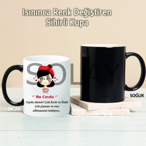 Çok Pişmanım Kişiye Özel Sihirli Kupa Pi12