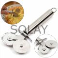 Çİft Başlı Metal Pizza Kesici ve Hamur Ruleti