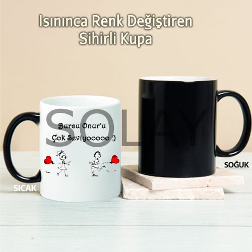 Çok Seviyoooo Kişiye Özel Sihirli Kupa Pi32