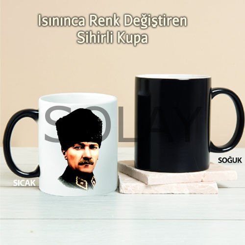 Atatürk Kişiye Özel Sihirli Kupa Pi35