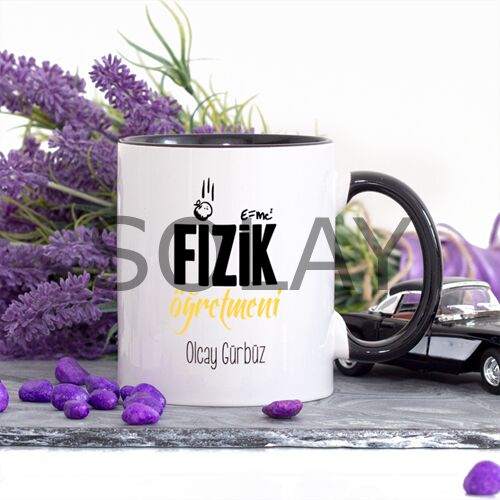 Kişiye Özel Fizik Öğretmeni Kupa Bardak - Lacivert