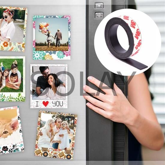 1 Metre Yapışkanlı Şerit Mıknatıs Çok Amaçlı Manyetik  Magnet