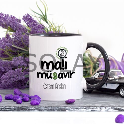 Kişiye Özel Lacivert Renkli Serbest Muhasebeci Mali Müşavir Kupa Bardak