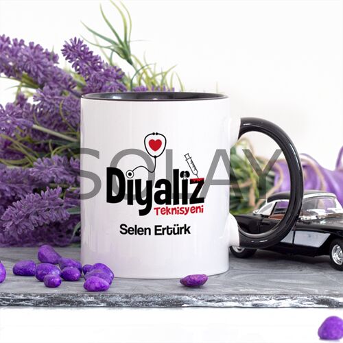 Kişiye Özel Diyaliz Teknisyeni Kupa Bardak - Lacivert
