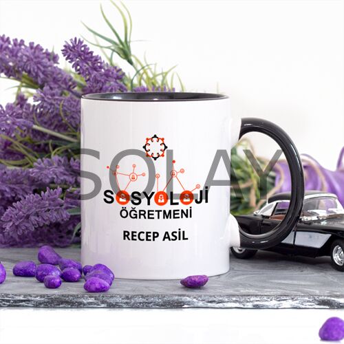 Kişiye Özel Sosyoloji Öğretmeni Kupa Bardak -Lacivert