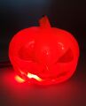 Led Işıklı ve Sesli Saplı Balkabağı Turuncu  Dekor Süs- Halloween Cadı Konsept