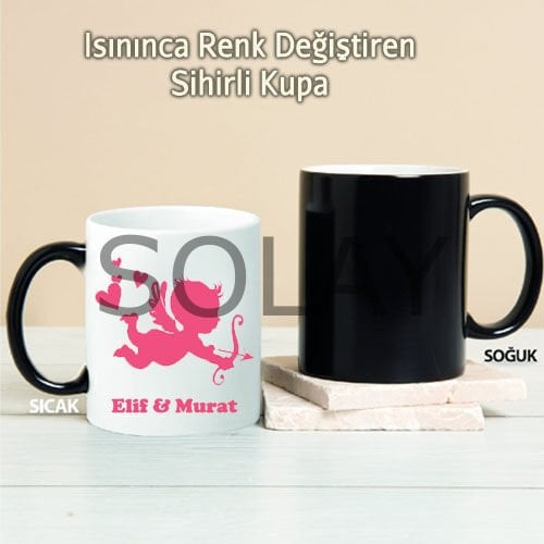 Aşk Meleği Kişiye Özel Sihirli Kupa Pi181