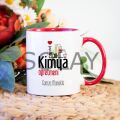 Kişiye Özel Kırmızı Renkli Kimya Öğretmeni Kupa Bardak