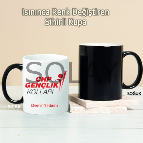 CHP Gençlik Kolları Kişiye Özel Sihirli Kupa Pi194
