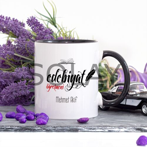 Kişiye Özel Edebiyat Öğretmeni Kupa Bardak - Lacivert