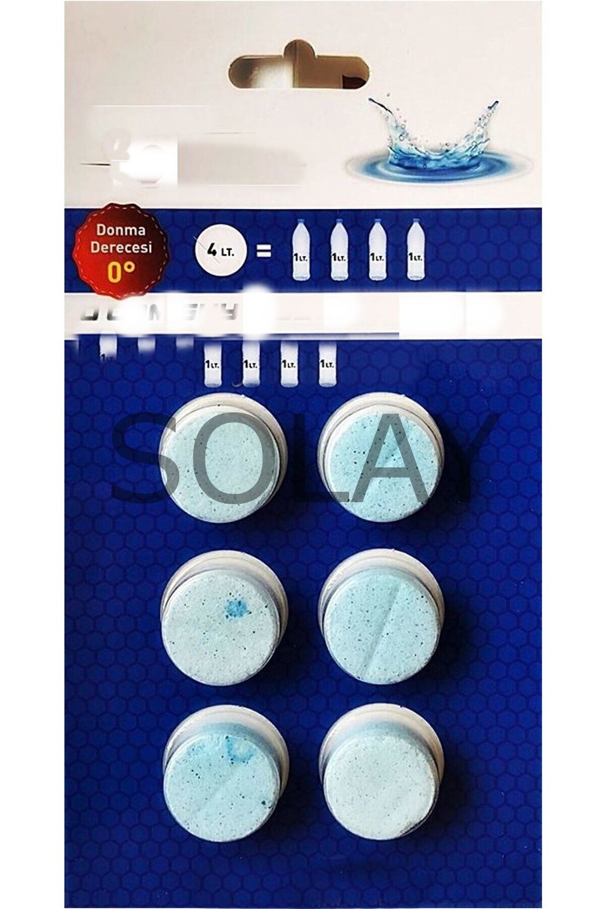 Konsantre Tablet Oto Cam Suyu 6 Adet - Okyanus Esintisi