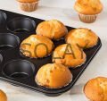 12 Bölmeli Metal Yapışmaz Muffin Kek Kalıbı