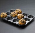 12 Bölmeli Metal Yapışmaz Muffin Kek Kalıbı