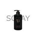 Sıvı Sabunluk Yuvarlak Plastik Pompalı 500 ML - Siyah