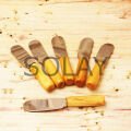 Tereyağı Bıçağı - Mini Spatula Ahşap Saplı 6 Adet