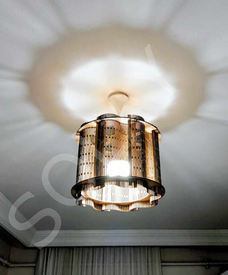 Dekoratif ahşap avize