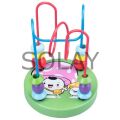 Ahşap Eğitici Koordinasyon Oyunu Mini Ahşap Helezon Yay Labirent Renkli Boncuklar Bebek Oyuncağı