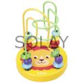 Ahşap Eğitici Koordinasyon Oyunu Mini Ahşap Helezon Yay Labirent Renkli Boncuklar Bebek Oyuncağı