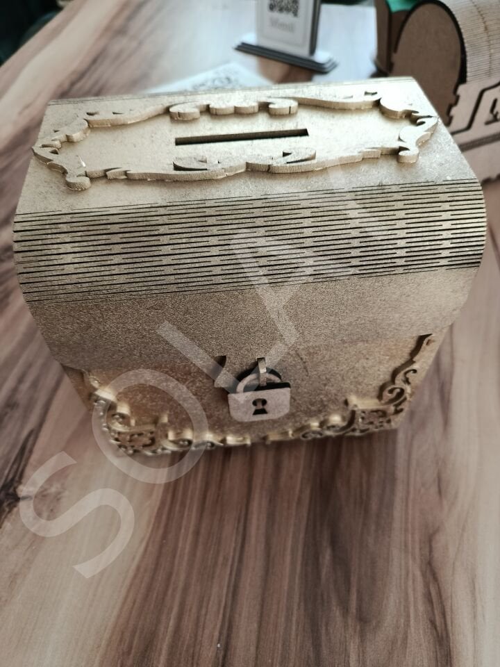 AHŞAP YALDIZ BOYALI KUMBARA