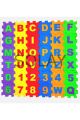 36 Parça Çocuk Oyun Karosu Eva Puzzle Yer Matı Harf Ve  Sayılar Eğitici Oyun Halısı Mini