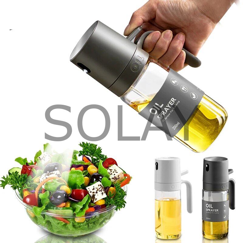250 ML Kulplu Cam Yağ Limon Sos Spreyi Yağ Şişesi Yağdanlık Zeytinyağı Limon Püskürtücü