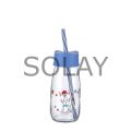 Pipetli Su Ve Süt Şişesi Cam 250 ML - Mavi