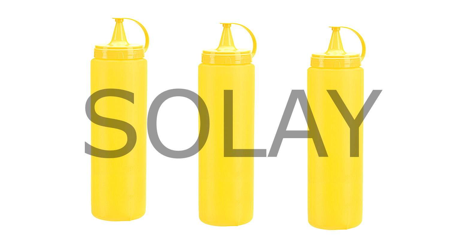 Mayonez Sos Şişesi - 1000ML Dev Boy Sarı 3 Adet
