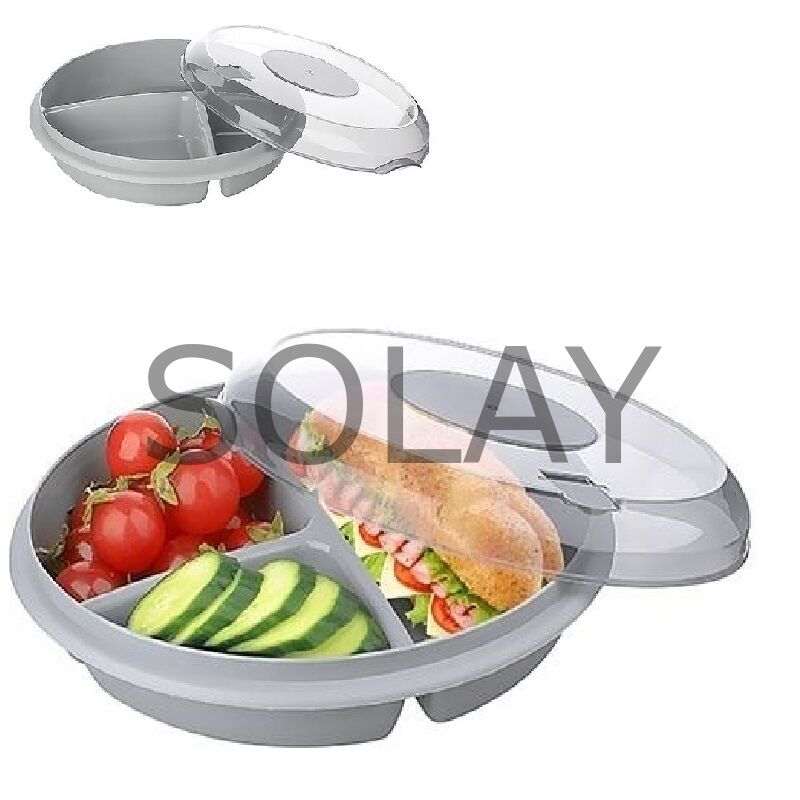 3 Bölmeli Kapaklı Pratik Kahvaltılık