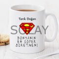 Dünyanın En Süper Öğretmeni Kişiye Özel Kupa Pi226