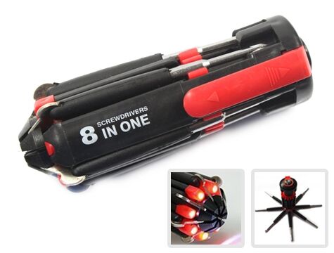 8 in 1 Led Işıklı Tornavida Seti
