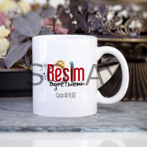 Kişiye Özel Resim Öğretmeni Kupa Bardak