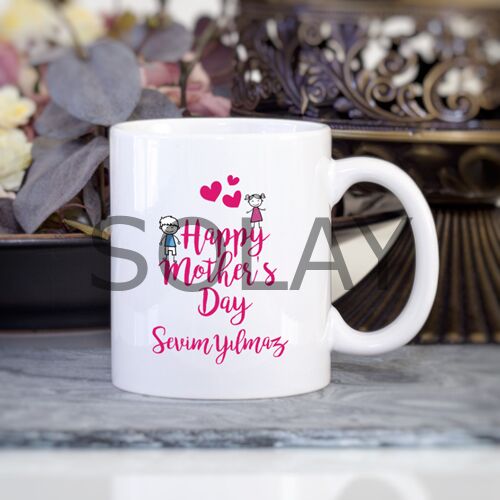 Kişiye Özel Happy Mother&apos;s Day Anneler Günü Kupa Bardak