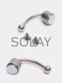 Gümüş Mıknatıslı Fake Burun Piercing -Top Ve Ok Uçlu Paslanmaz Septum Deliksiz Pirsing
